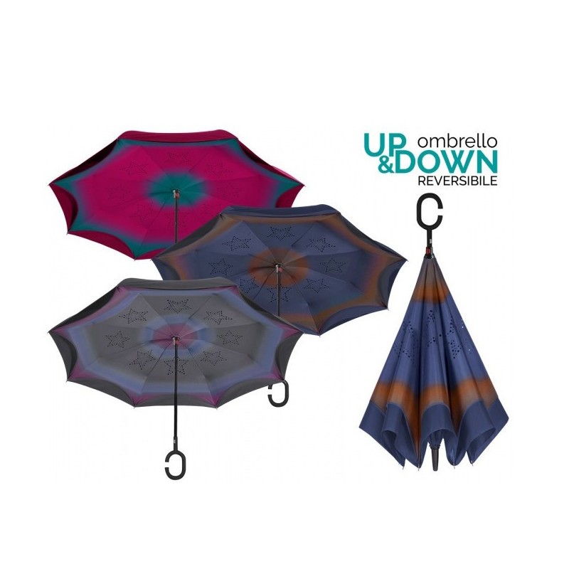PERLETTI - 26017-GR - UMBRELLA - VARIANT GREY/BLUE